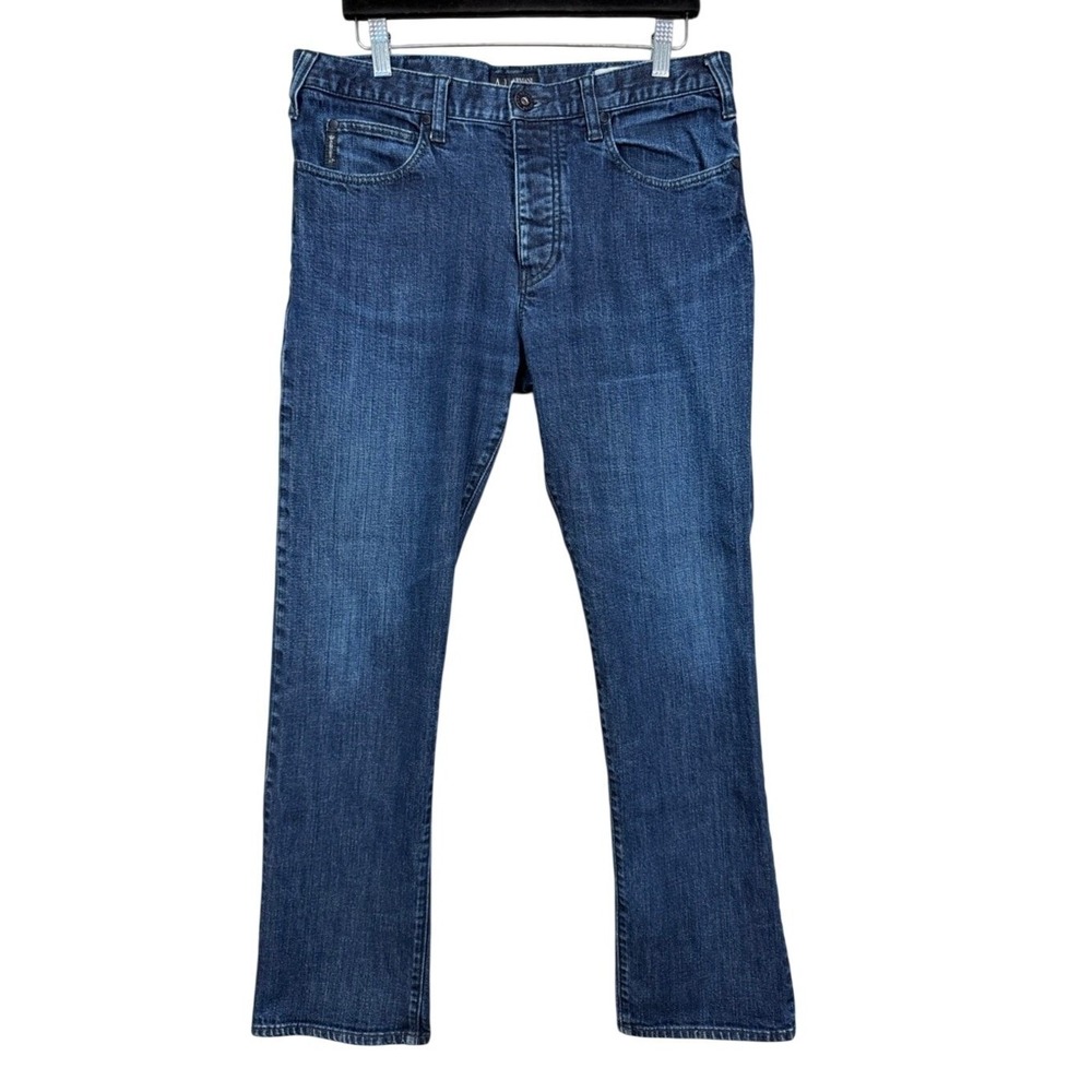 Armani Jeans J21 Regular Fit Dark Wash Denim Mens Size 30x30 Button Fly